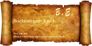 Buchberger Emil névjegykártya